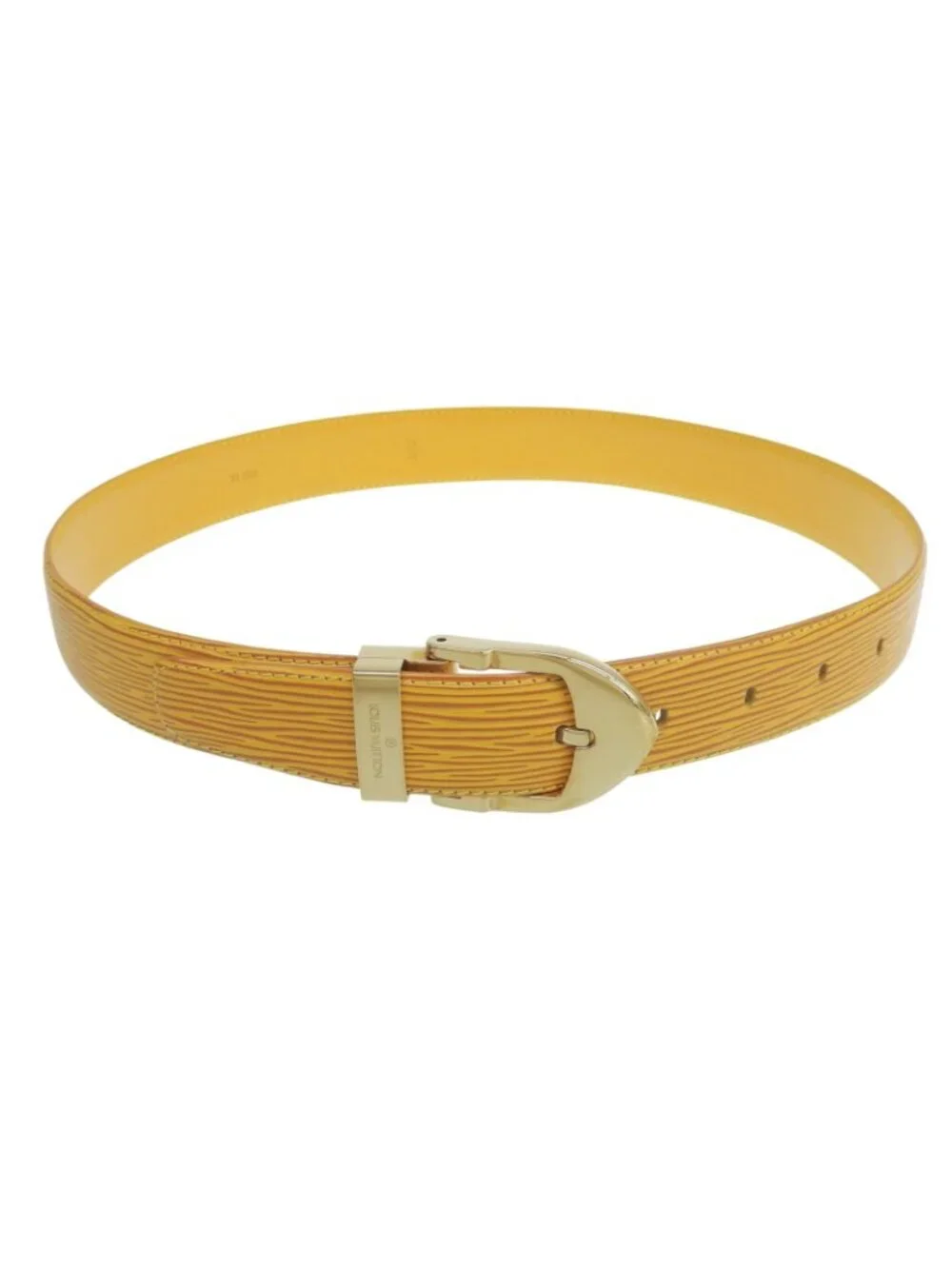 Louis Vuitton Ceinture Epi Leather Belt Yellow Gold
